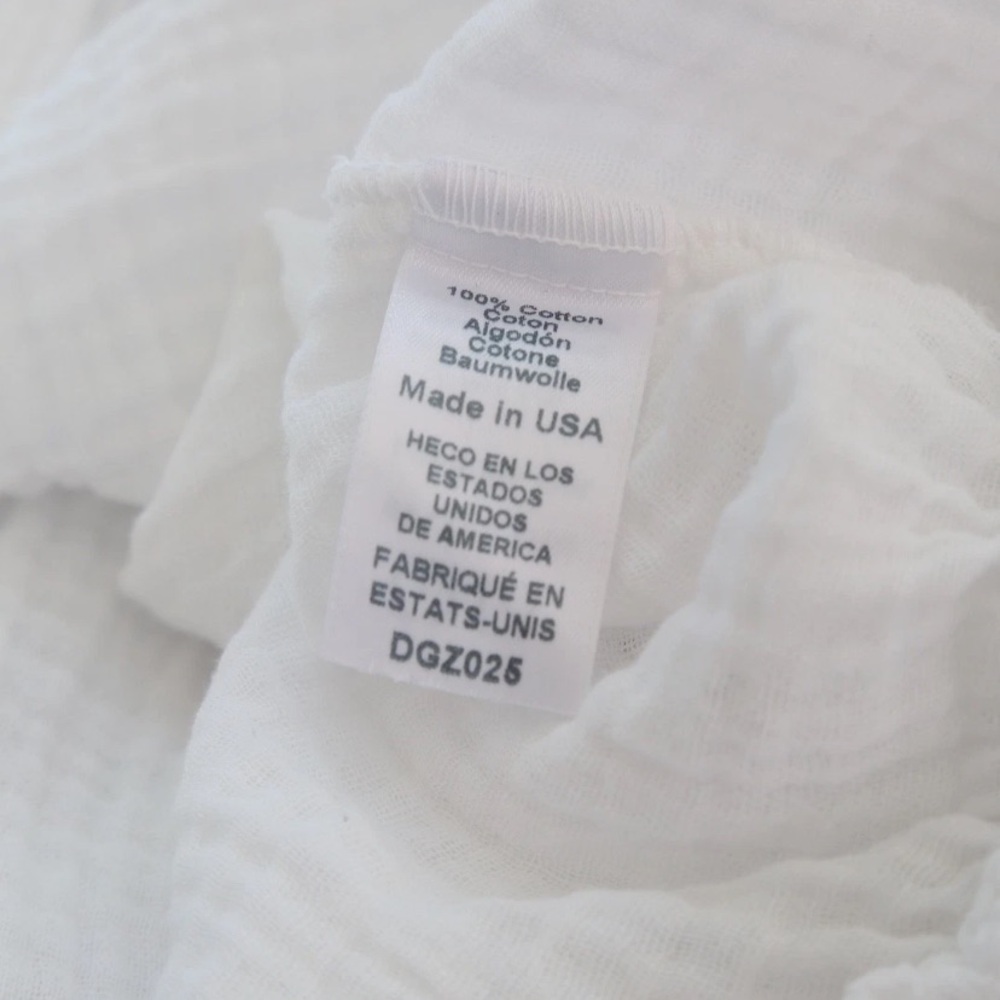 Michael Stars Los Angles USA white cotton gauze crochet blouse Sz. M - Picture 3 of 8